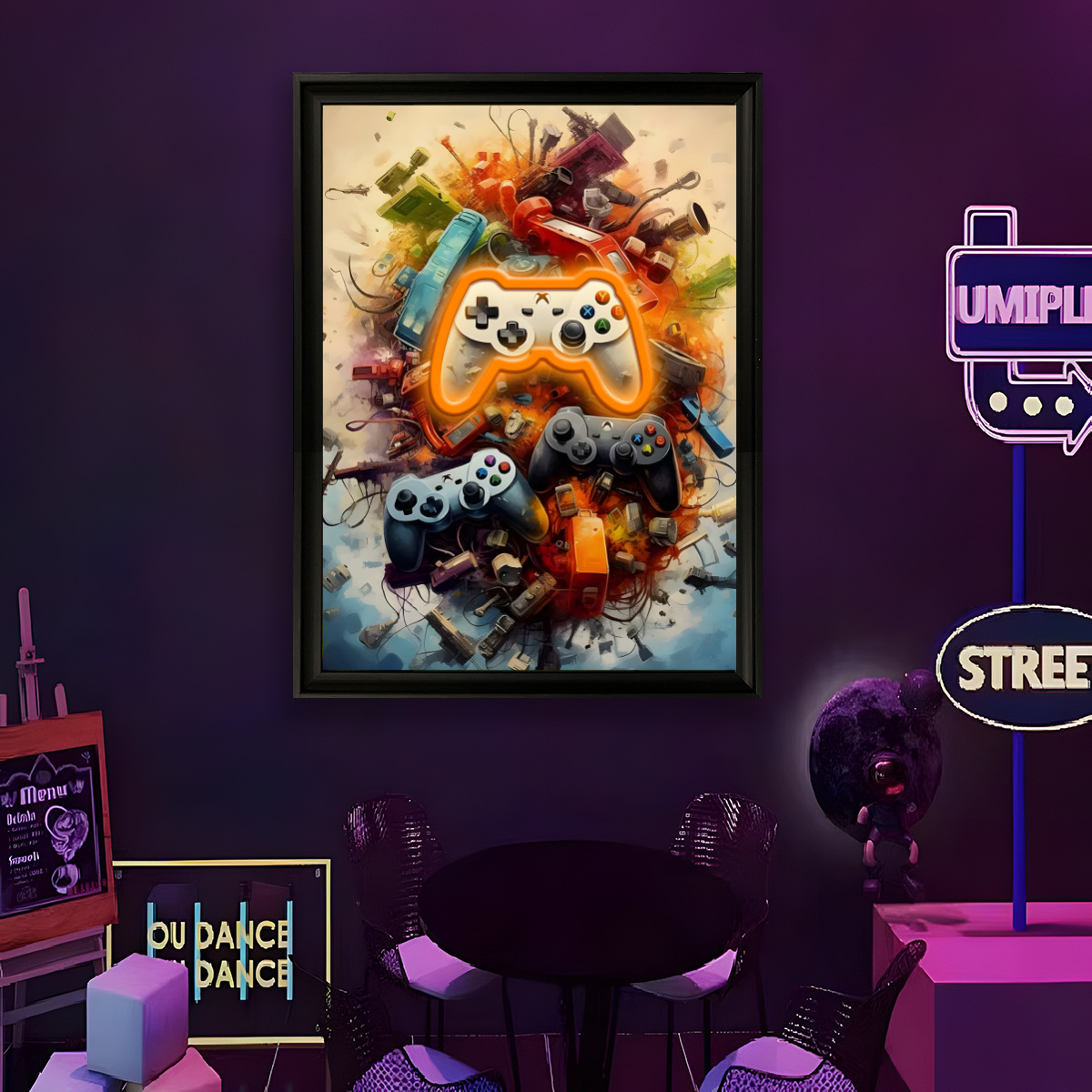 Home Decor Painting - Lumière néon LED alimentée par USB,