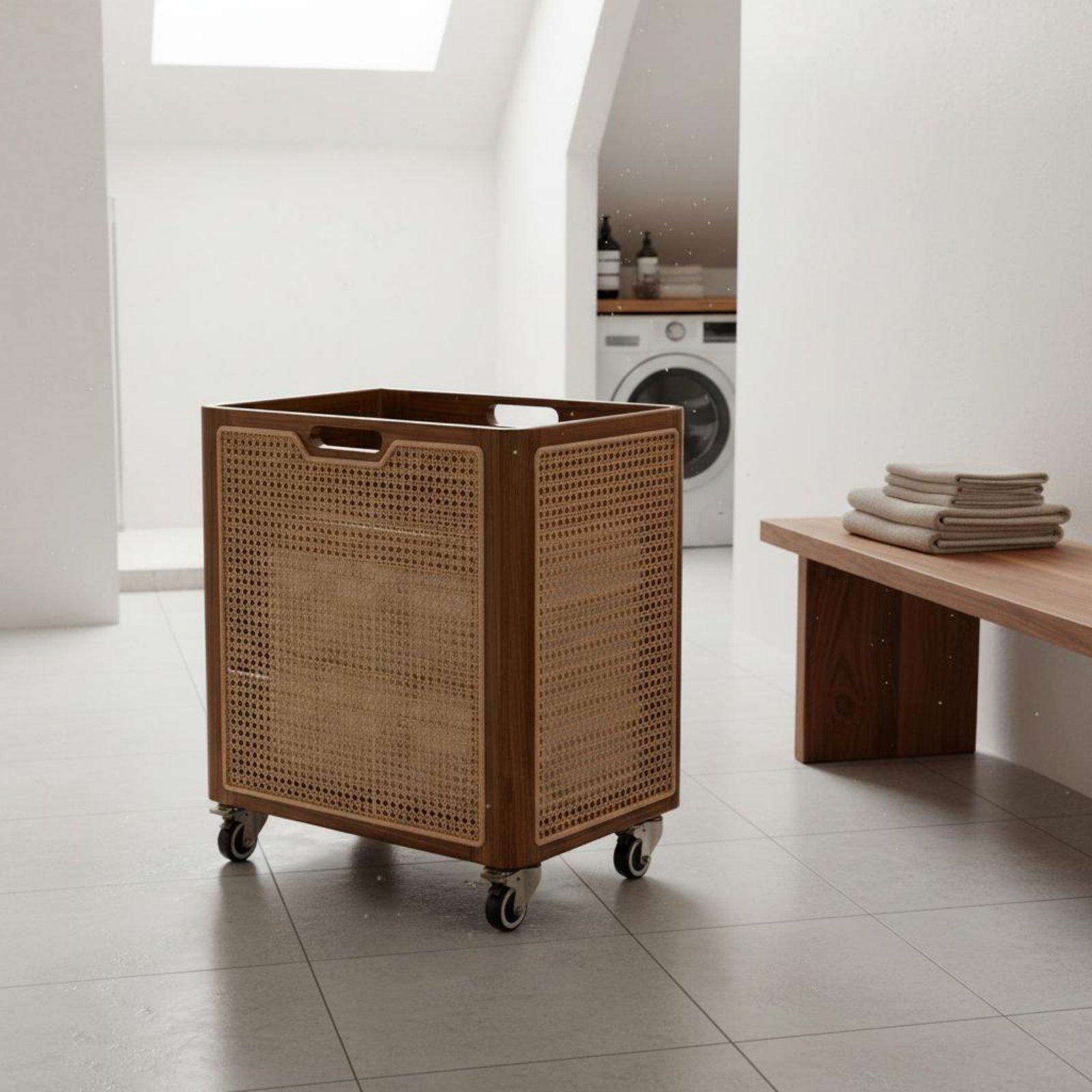 Home Decor Hampers - Panier à linge en bois décoratif