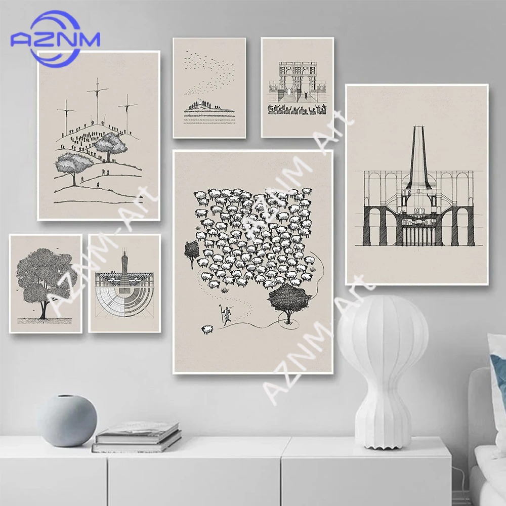 Home Decor Jesus - Jésus quitte les 99 bergers, verset