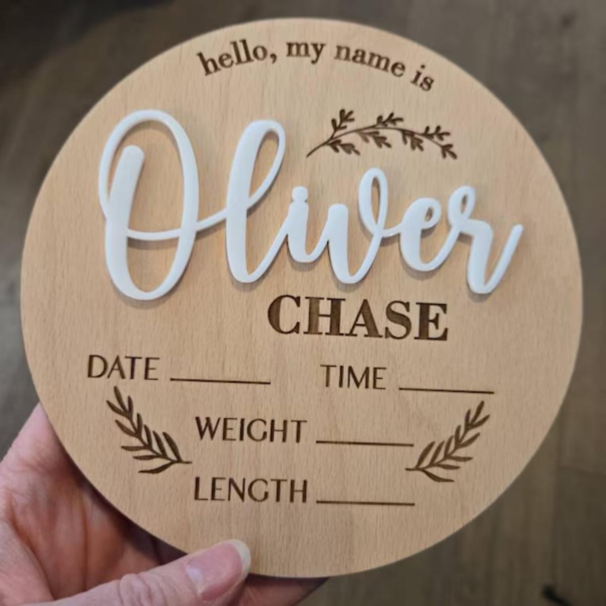 Home Decor Com - 1 plaque personnalisée en bois pour