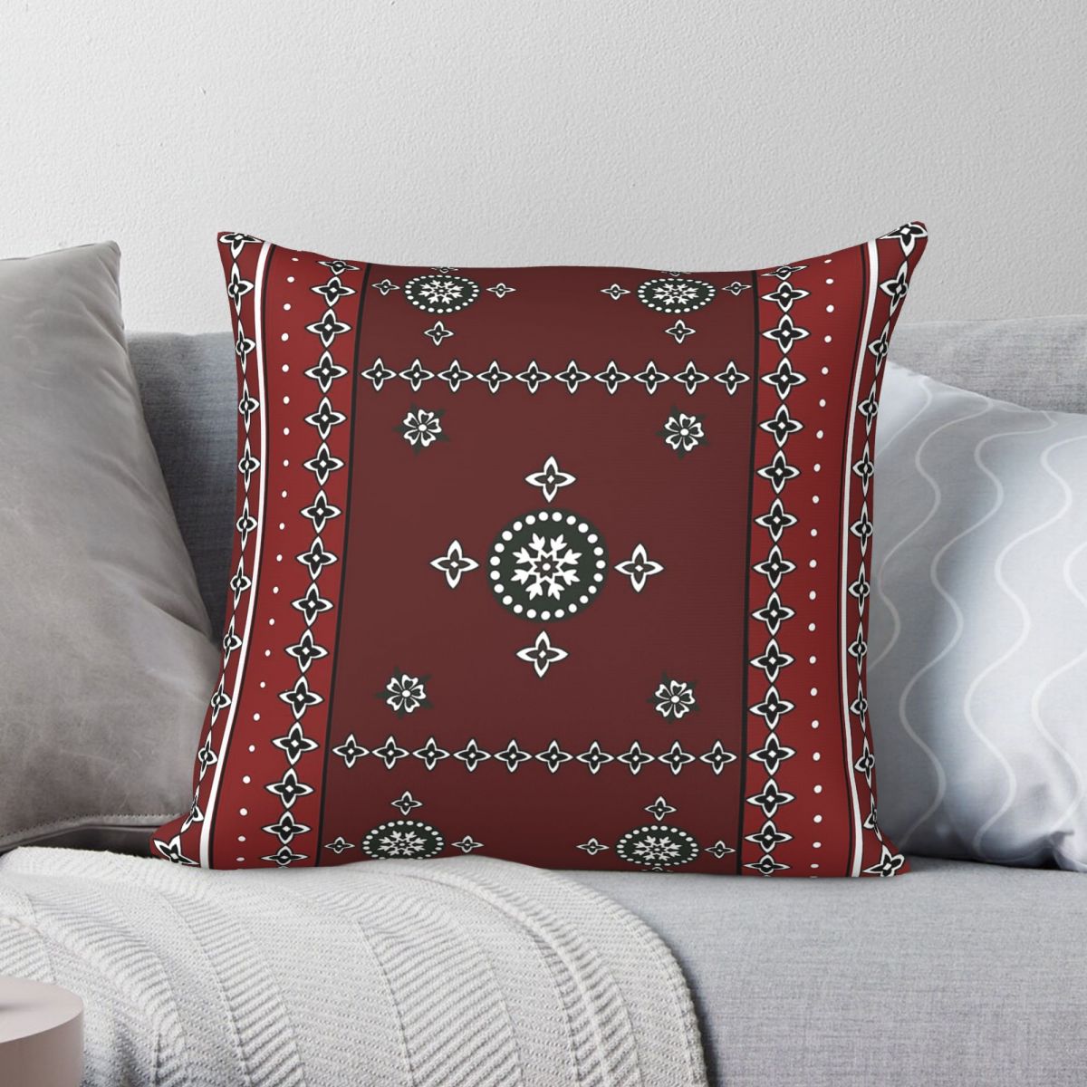 Home Decor Karachi - Housse de coussin carrée Sindhi Pakistani