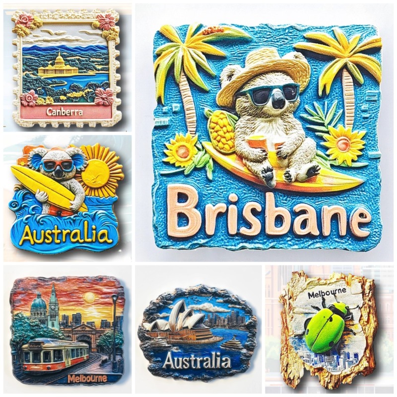 Home Decor Melbourne - Autocollants pour réfrigérateur australien, Souvenirs de