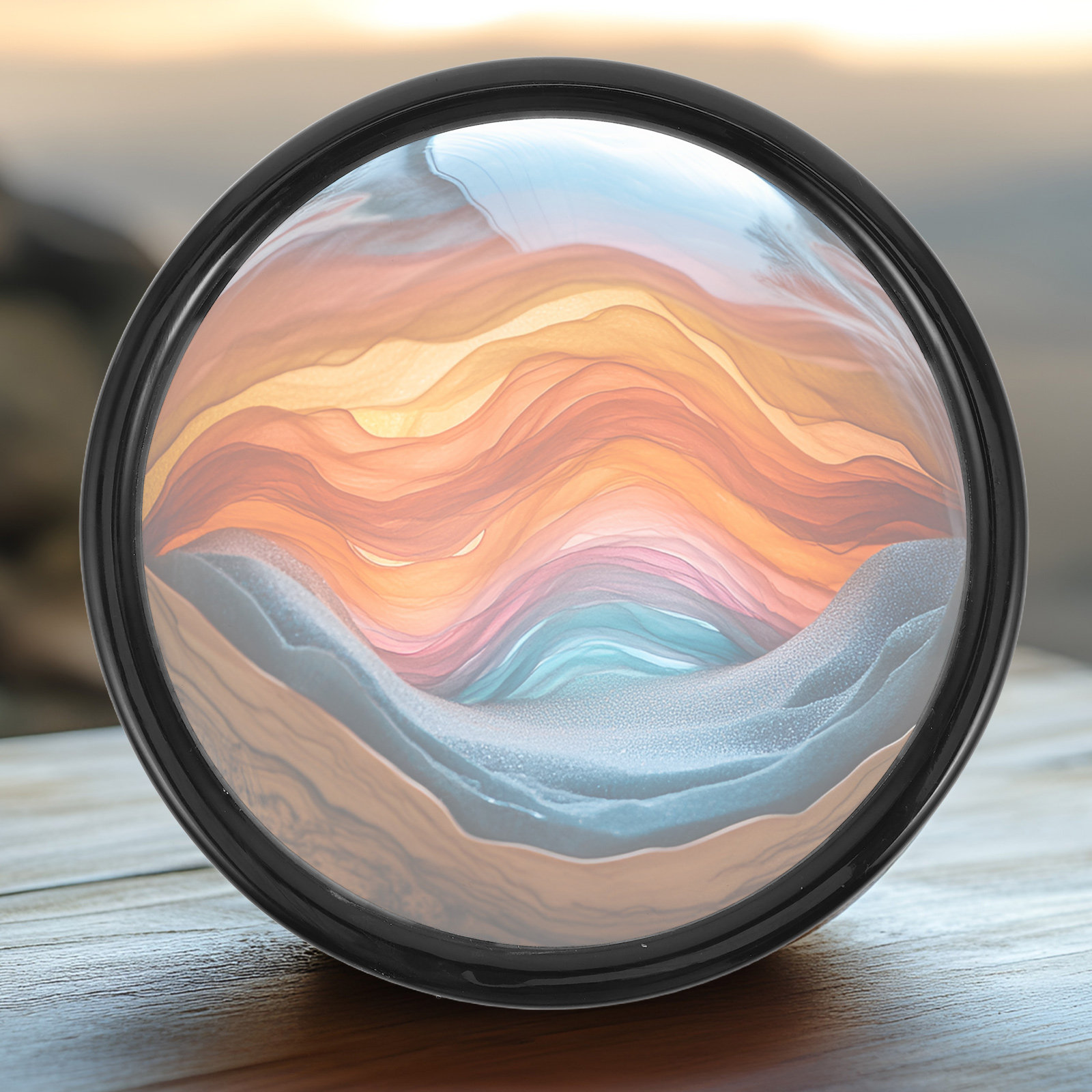 Sand Art Picture - Cadre circulaire de 7 pouces pour