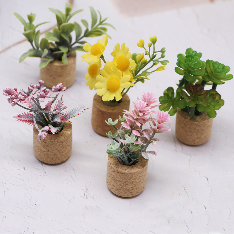 Home Decor Flowers - Modèle de plante en pot miniature