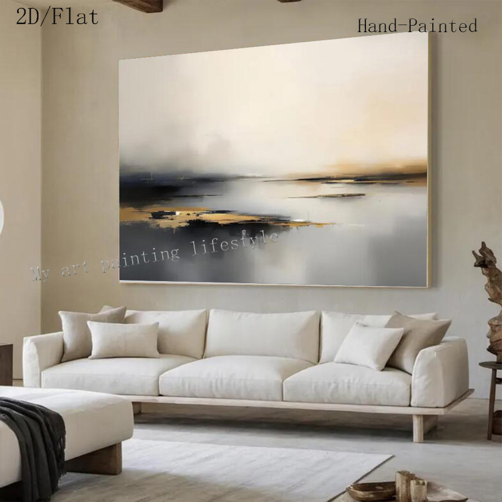 Home Decor Free Images - Grande Peinture à l'Huile Abstraite Dessinée