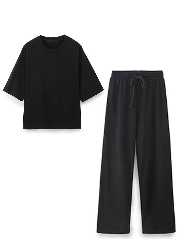 Home Decor Zara - HH femmes décontracté solide sport ensemble