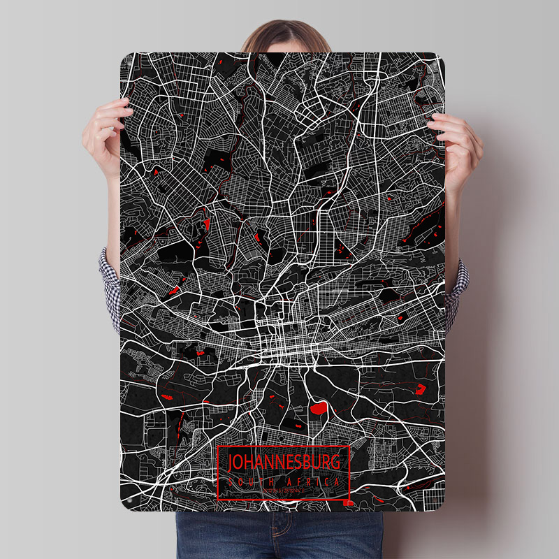 Home Decor Johannesburg - Carte de la ville de Johannesburg,