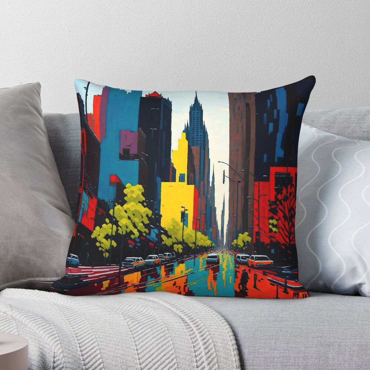 Home Decor Melbourne - Housse de coussin carrée esthétique Melbourne