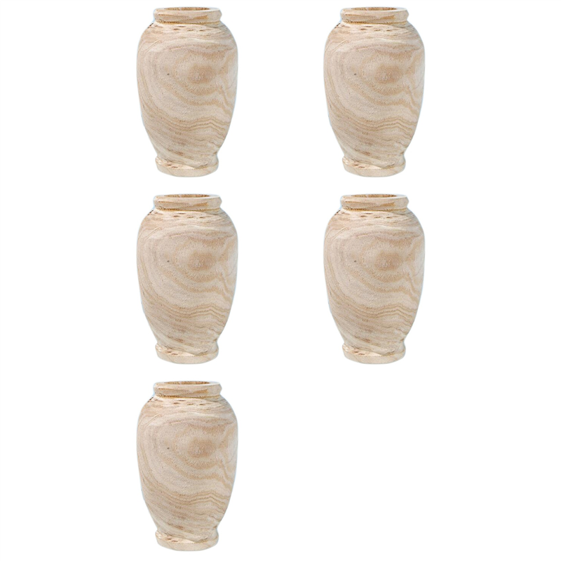 Home Decor Vase With Flowers - AAAF 5X Vase en bois décoration