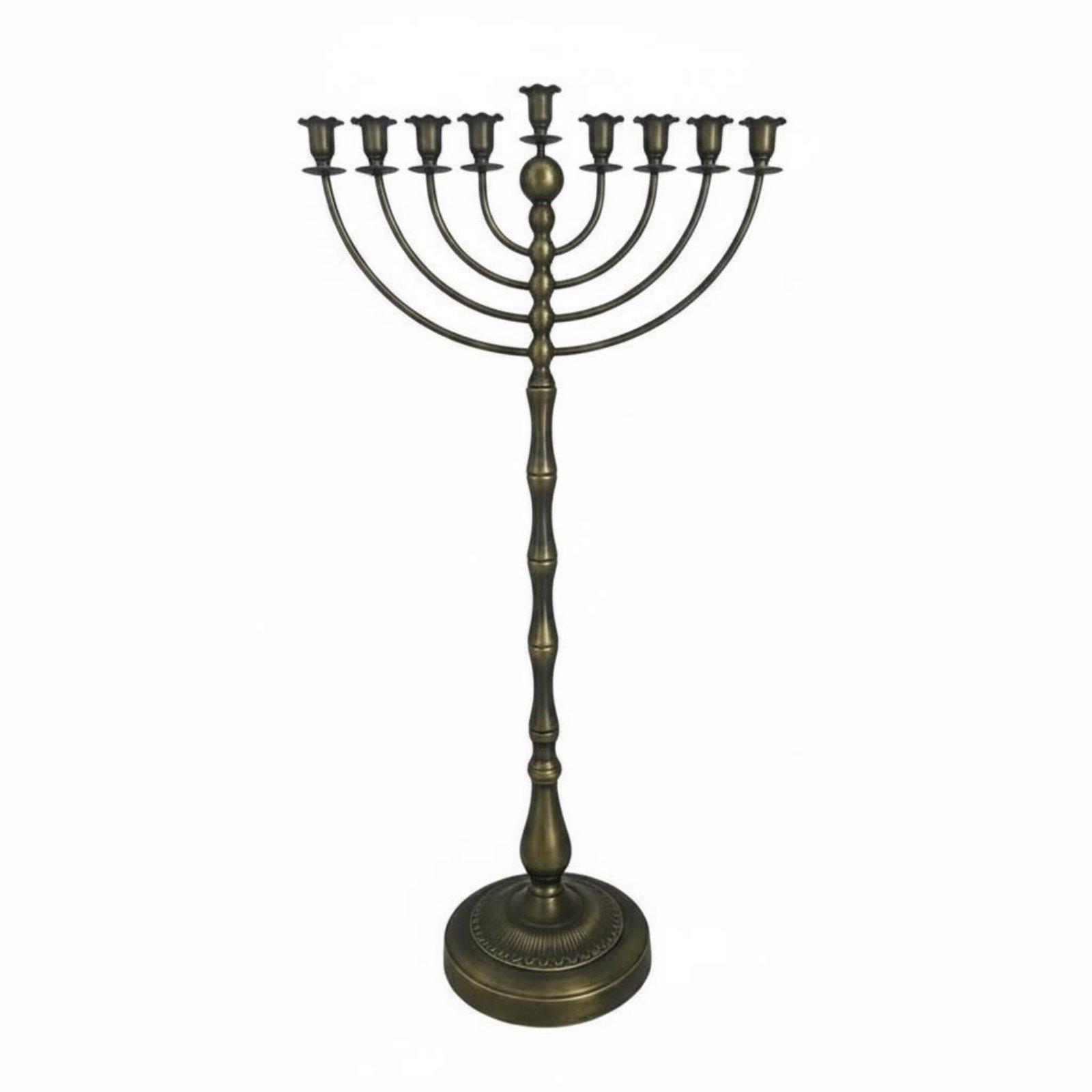 Home Decoration - Support de Ménorah en Bronze Antique,