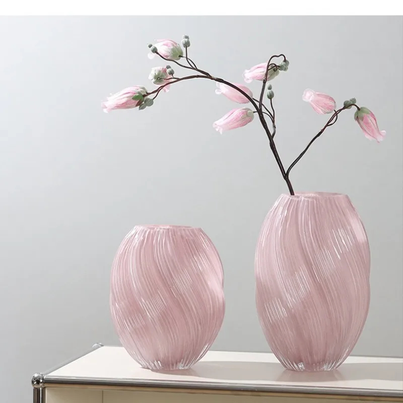 Home Decor Vase With Flowers - Vase en verre de luxe créatif
