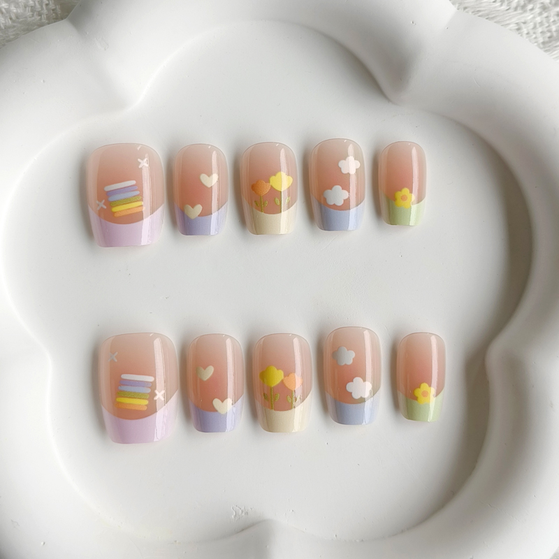 Home Decor Dopamine - 10 autocollants pour ongles à presser,