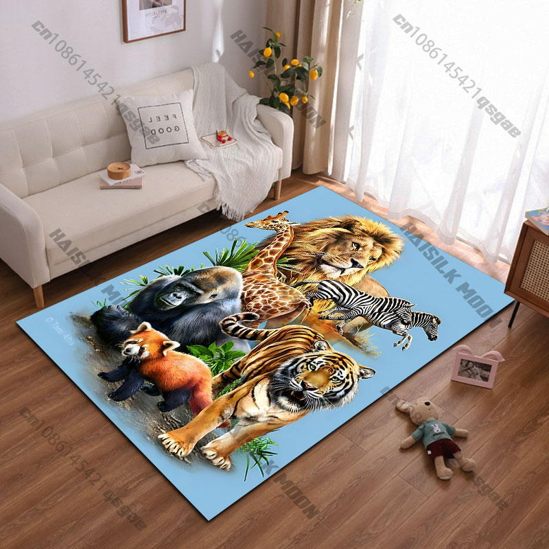 Home Decor Habitat - Tapis de yoga avec animaux sauvages