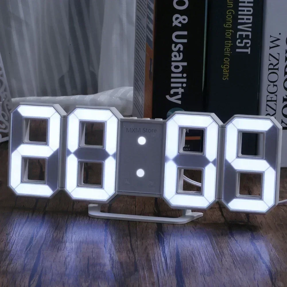 Home Decor Aesthetic Pinterest - Horloge numérique LED 3D, décoration murale,