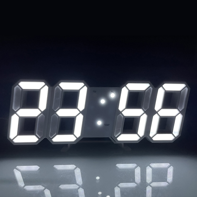 Home Decor Aesthetic Pinterest - Horloge murale numérique 3D LED, mode