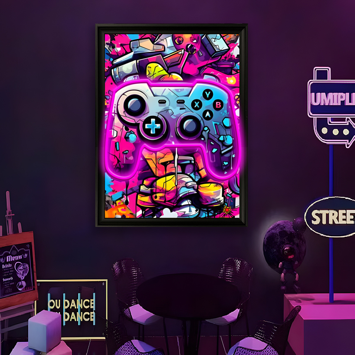 Lumière néon LED alimentée par - Home Decor Painting avis et prix