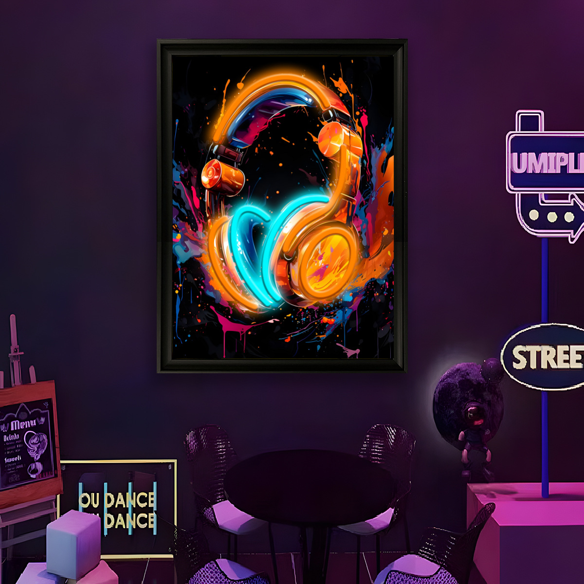 Lumière néon LED alimentée par - Home Decor Painting avis et prix