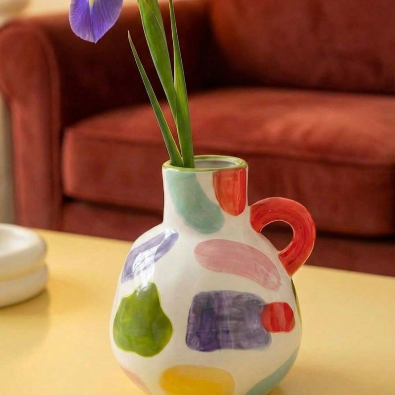 Vase en céramique géométrique  - Home Decor Dopamine avis et prix