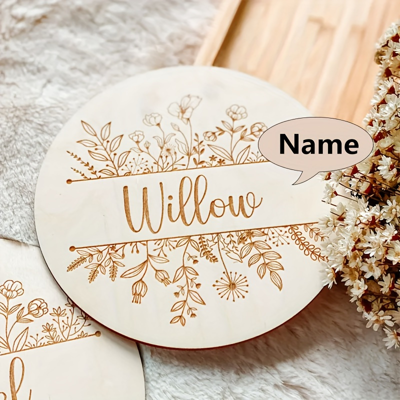 Plaque de nom gravée florale p - Home Decor Com avis et prix