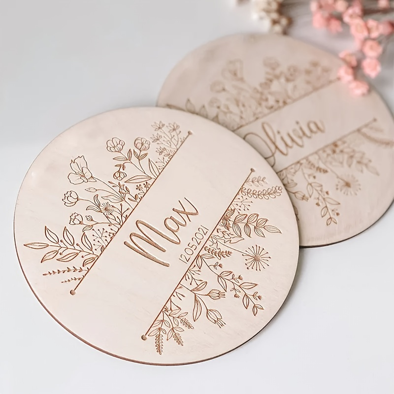Plaque de nom gravée florale p - Home Decor Com avis et prix