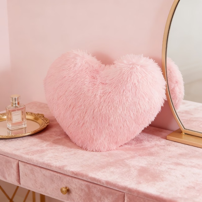 Coussin en forme de cœur rose  - Home Decor Aesthetic Pinterest avis et prix
