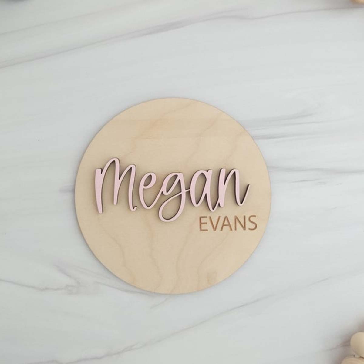 Plaque nominative en bois pers - Home Decor Diy avis et prix