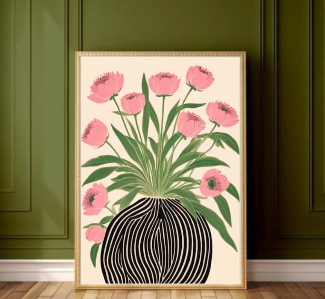 Affiche florale sans cadre, Ar - Home Decor Vase With Flowers avis et prix