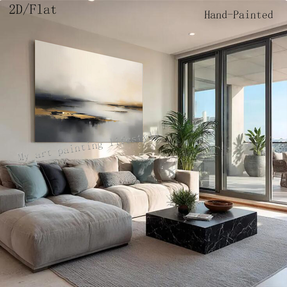 Grande Peinture à l'Huile Abst - Home Decor Free Images avis et prix