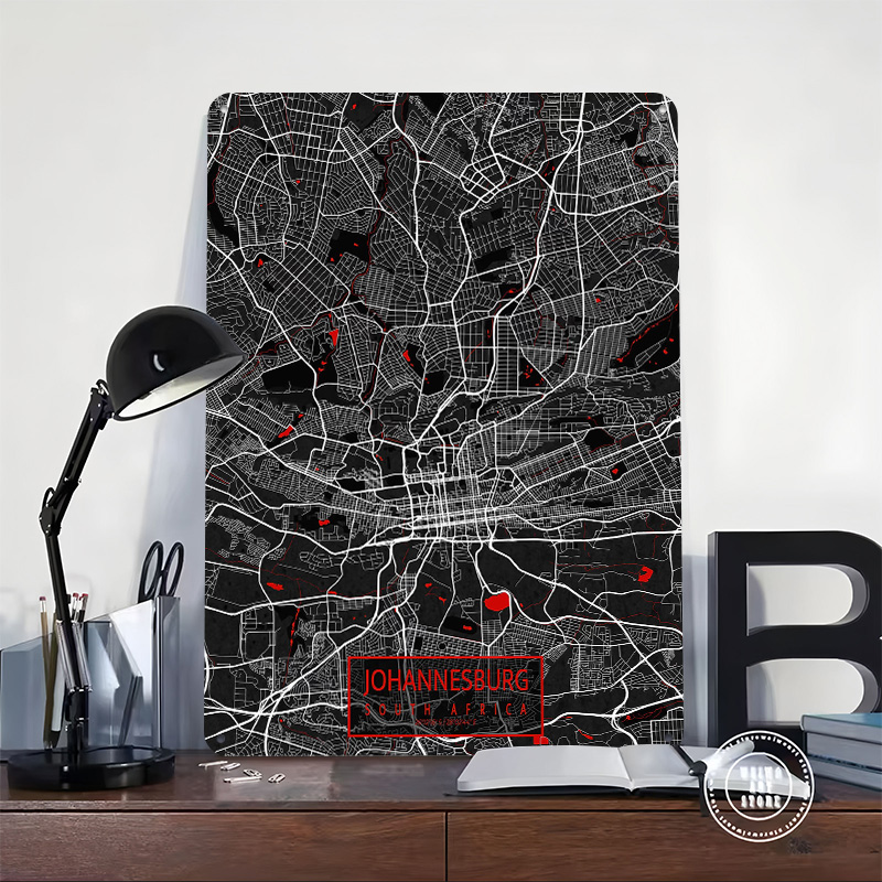 Carte de la ville de Johannesb - Home Decor Johannesburg avis et prix