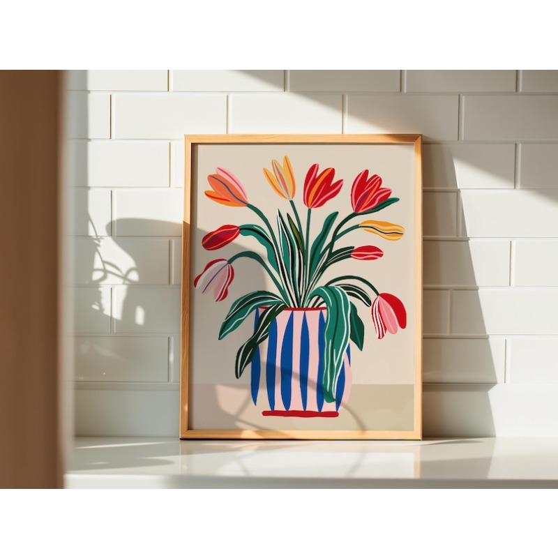 2 tableaux sur toile de fleurs - Home Decor Vase With Flowers avis et prix