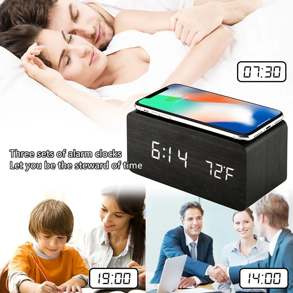 Réveil LED numérique en bois,  - Vintage Alarm Clock avis et prix