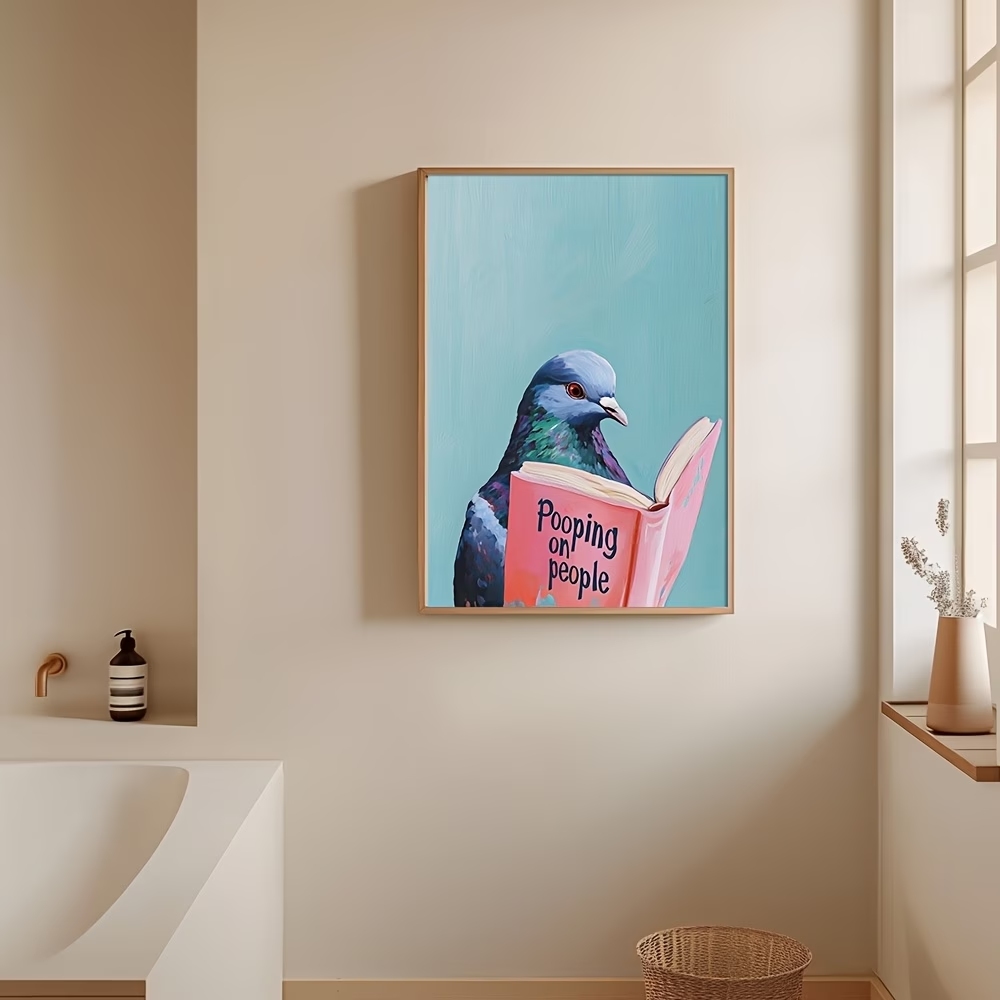 Pigeon moderne qui lit et fait - Home Decor Nz avis et prix