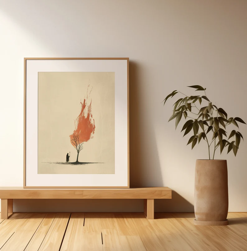 Affiche de foi chrétienne, feu - Home Decor Jesus avis et prix