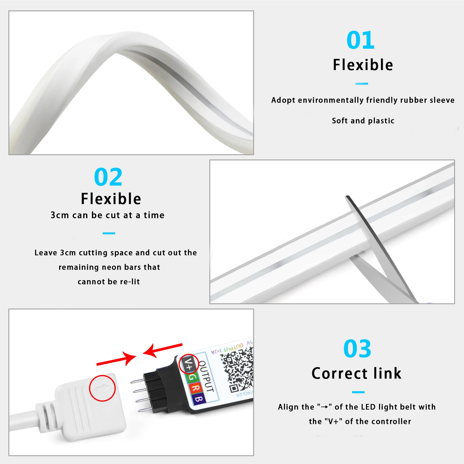 Bande lumineuse LED néon RGB,  - Home Decor Com avis et prix